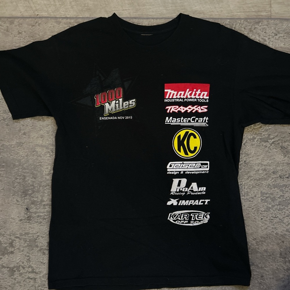 1000 Miles Black Graphic Tee - Men